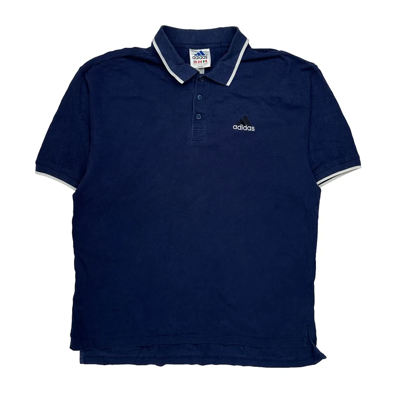 Adidas Polo Shirt - XL Navy Cotton