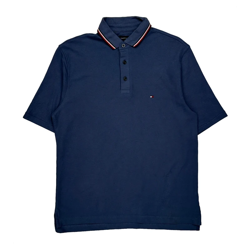 Tommy Hilfiger Polo Shirt - Small Blue Cotton