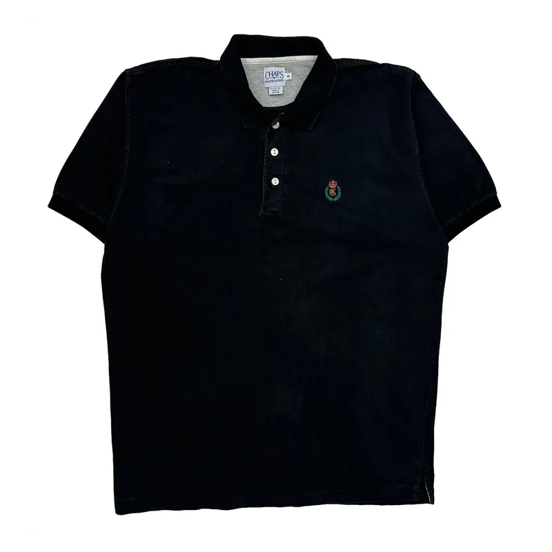 Chaps Ralph Lauren Polo Shirt - XL Black Cotton
