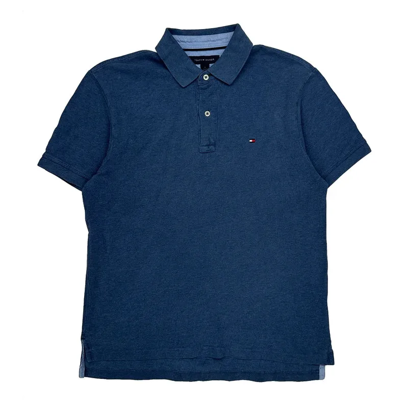 Tommy Hilfiger Polo Shirt - Medium Blue Cotton