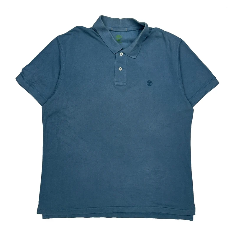 Timberland Polo Shirt - XL Blue Cotton