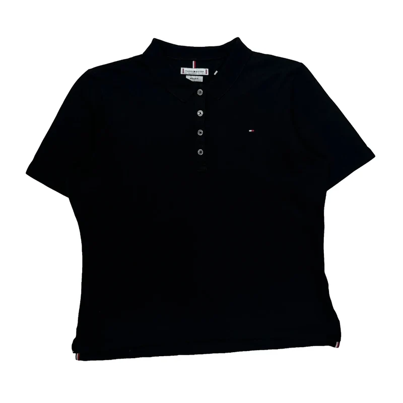 Tommy Hilfiger Polo Shirt - XL Black Cotton
