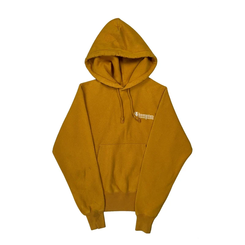 Reverse Weave Champion Hoodie - XS Yellow Cotton