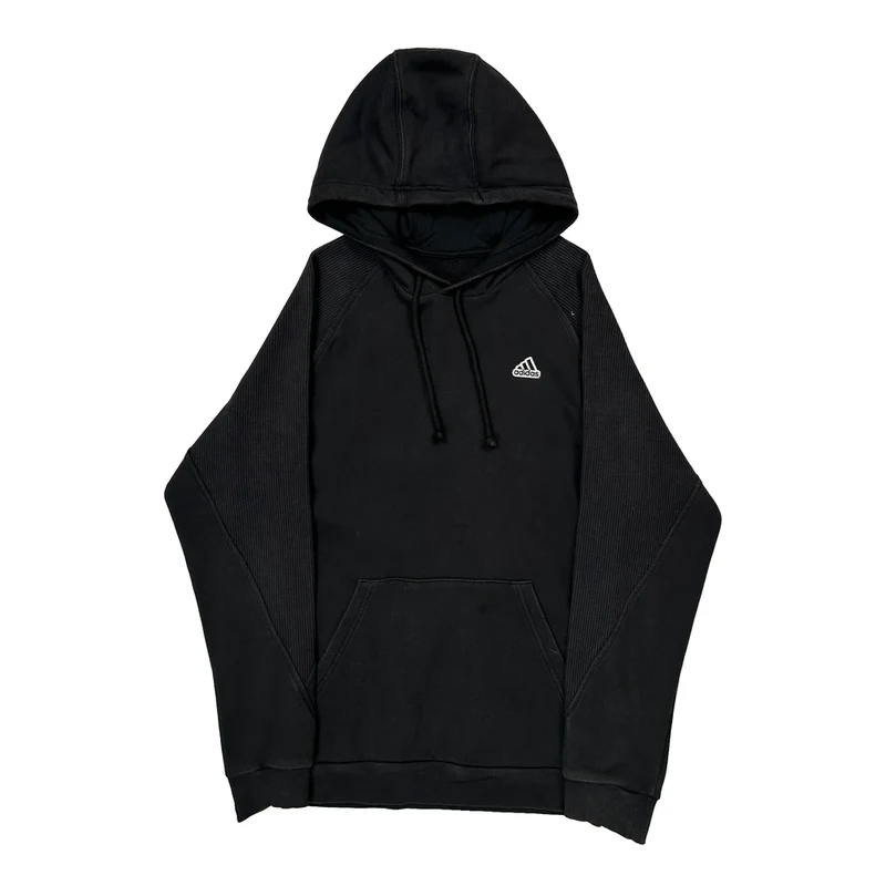Adidas Hoodie - Large Black Cotton