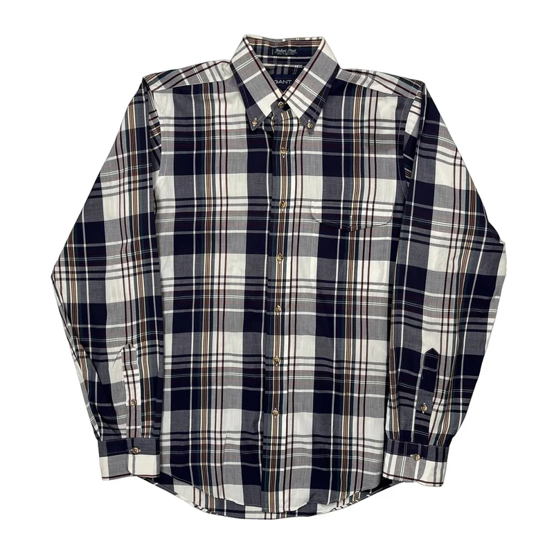 Gant Checked Shirt - Medium Multicoloured Cotton Blend
