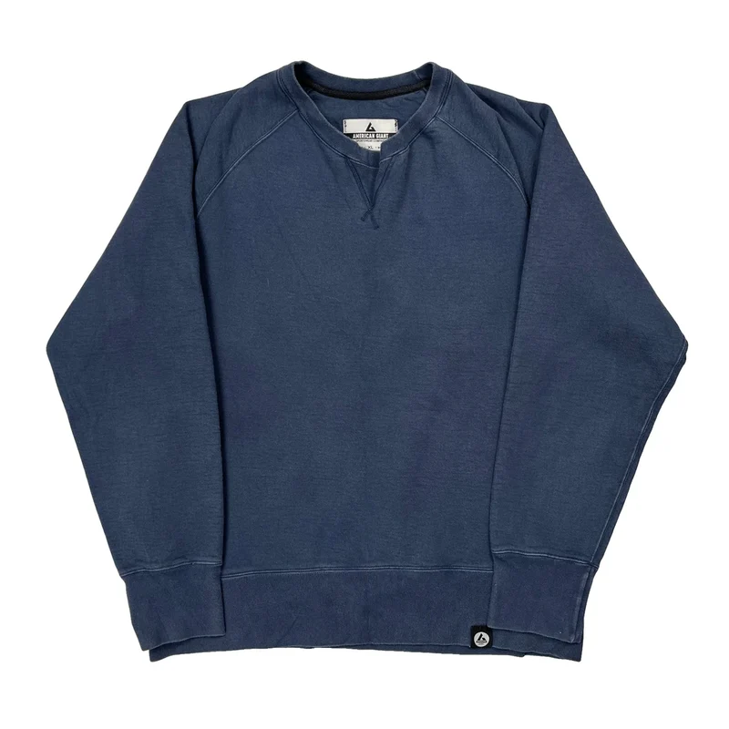 Made In USA American Giant Sweatshirt - XL Blue Cotton