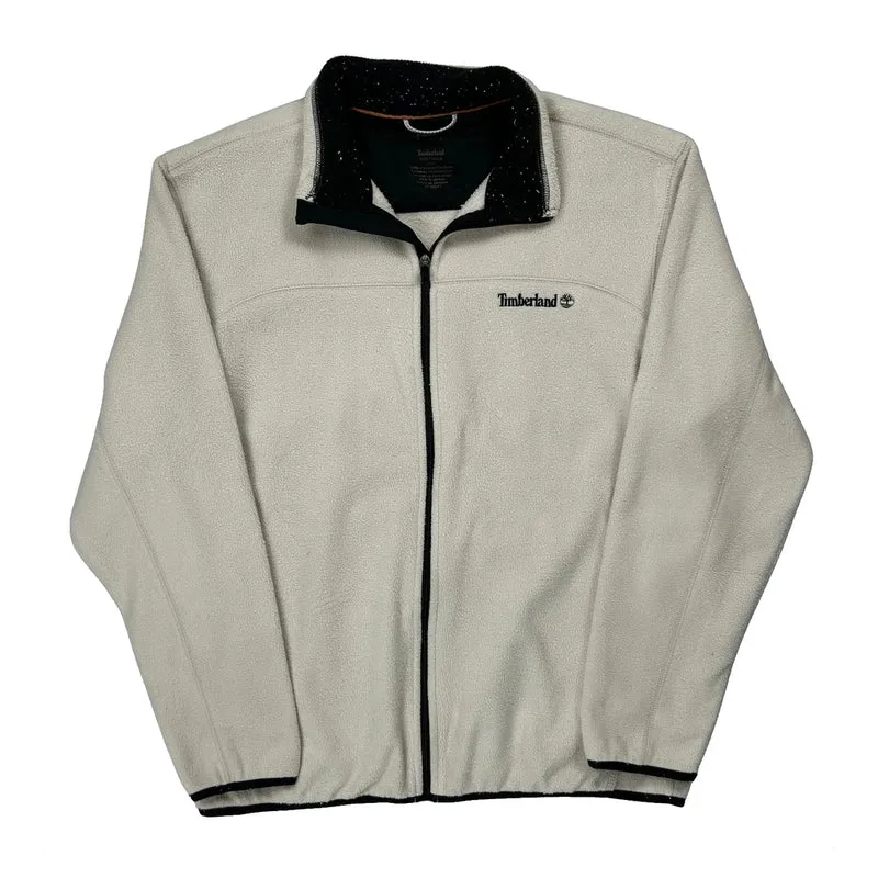 Timberland Fleece Jacket - Large Cream Polyester