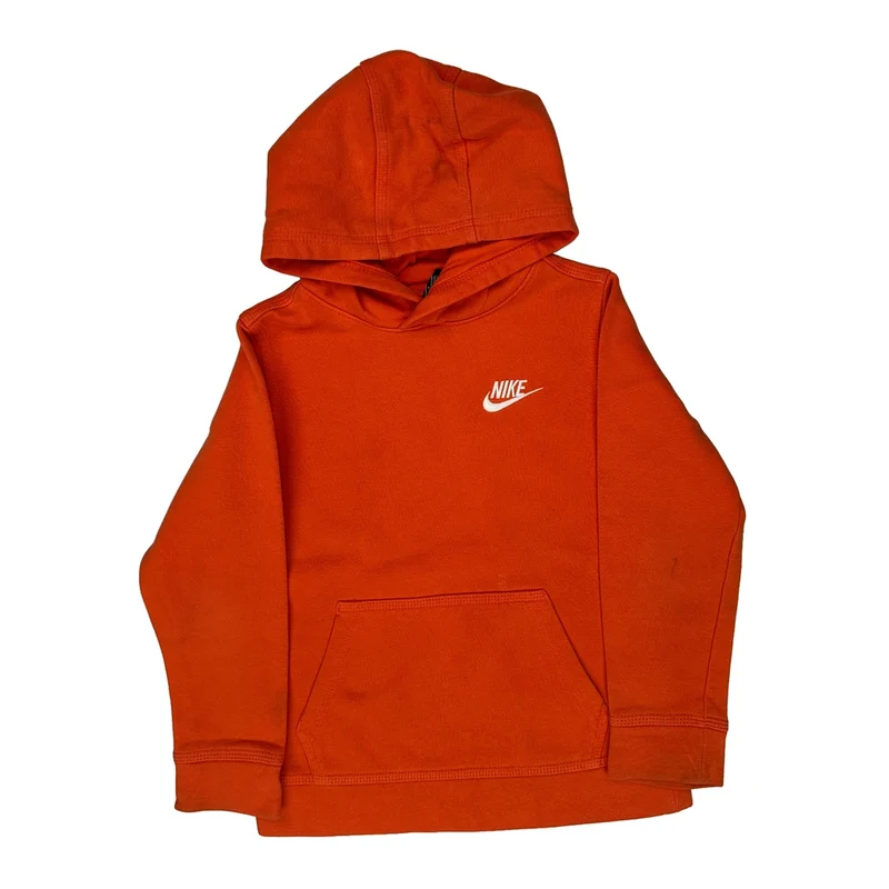 Age 6-7 Nike Hoodie - Large Orange Cotton