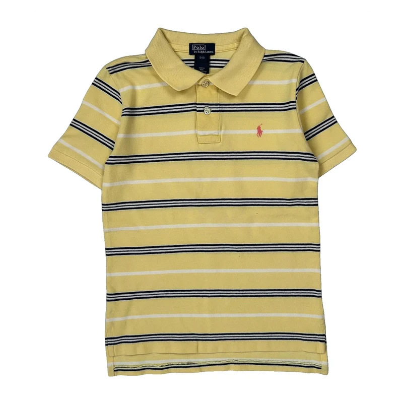 Age 8 Polo By Ralph Lauren Polo Shirt - Small Yellow Cotton