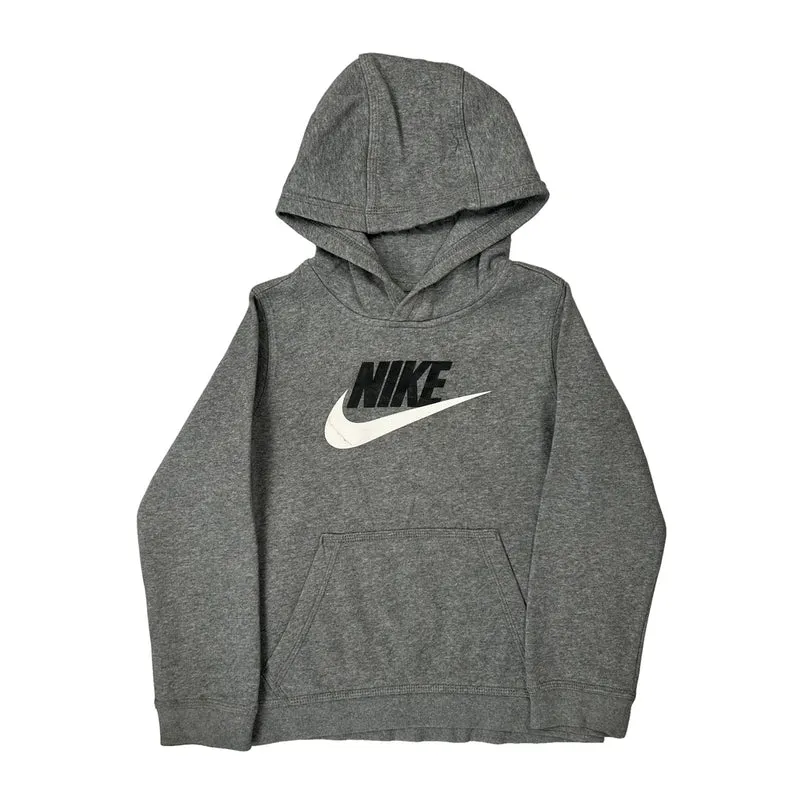 Nike Hoodie - Small Grey Cotton Blend