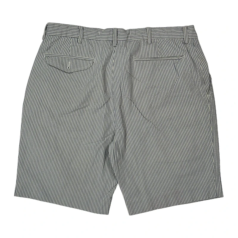 Ralph Lauren Striped Shorts - 33W 9L Grey Cotton