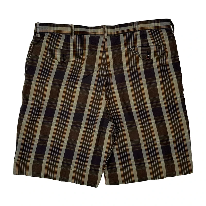 Unbranded Checked Shorts - 38W 10L Brown Cotton