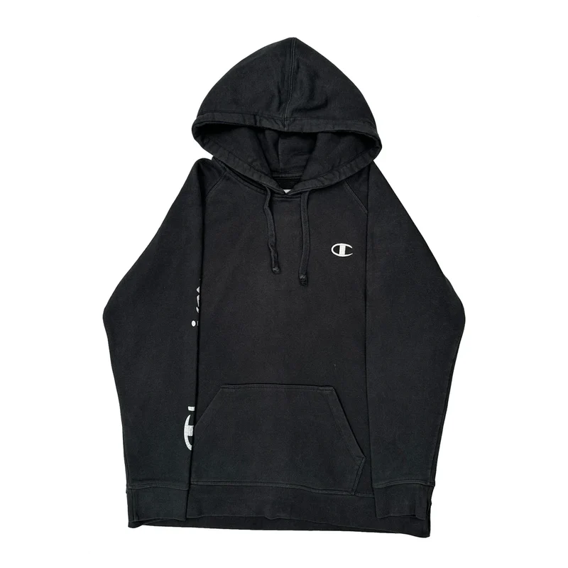 Champion Hoodie - Large Black Cotton