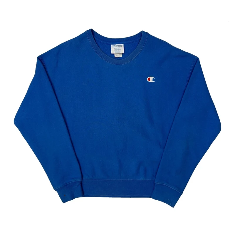 Reverse Weave Champion Sweatshirt - Medium Blue Cotton Blend