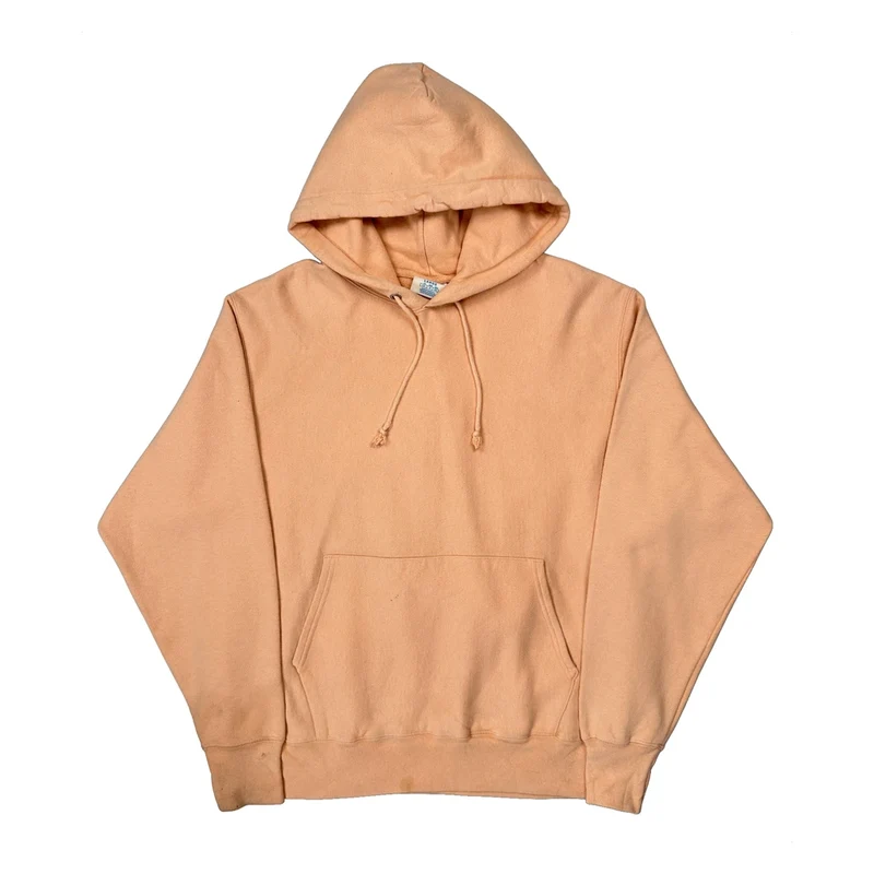 Reverse Weave Champion Hoodie - Large Orange Cotton