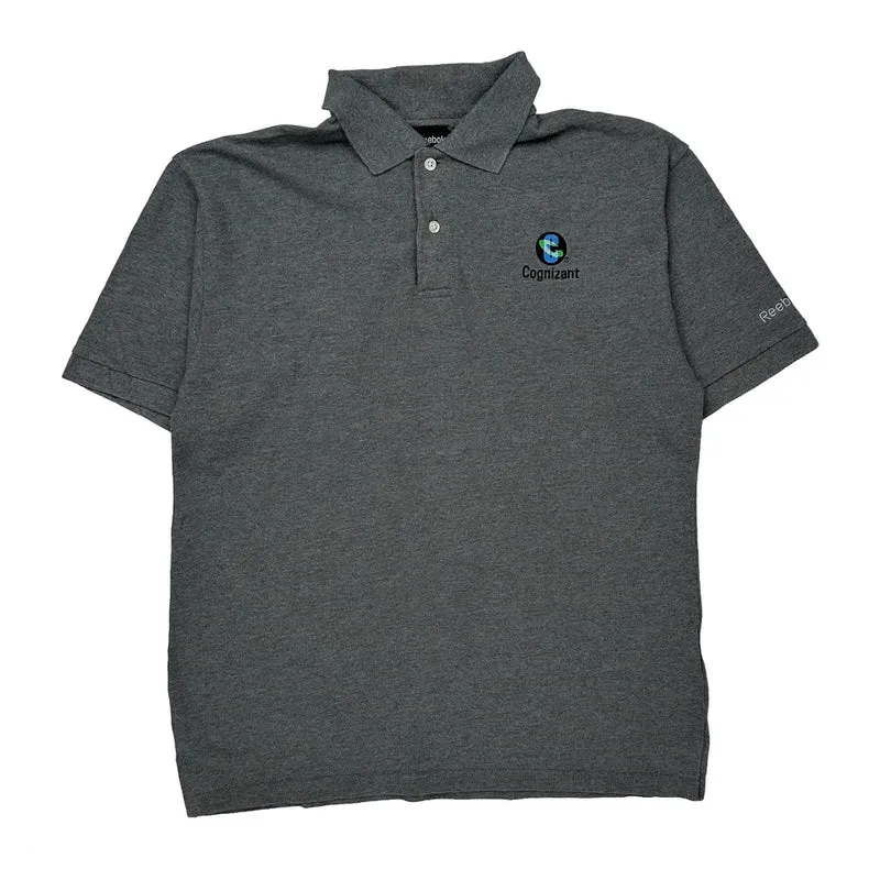 Reebok Polo Shirt - Medium Grey Cotton