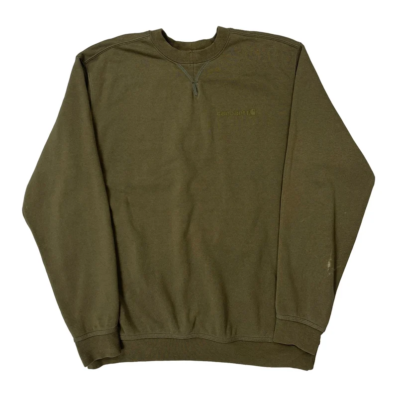 Carhartt Sweatshirt - Large Green Cotton