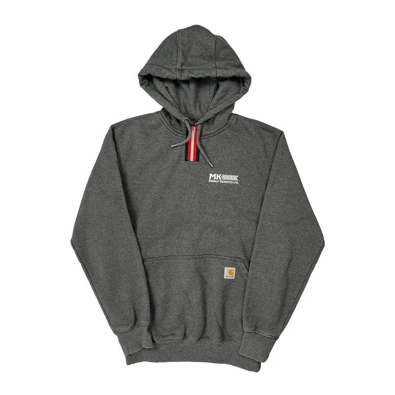 Carhartt Hoodie - Small Grey Cotton Blend