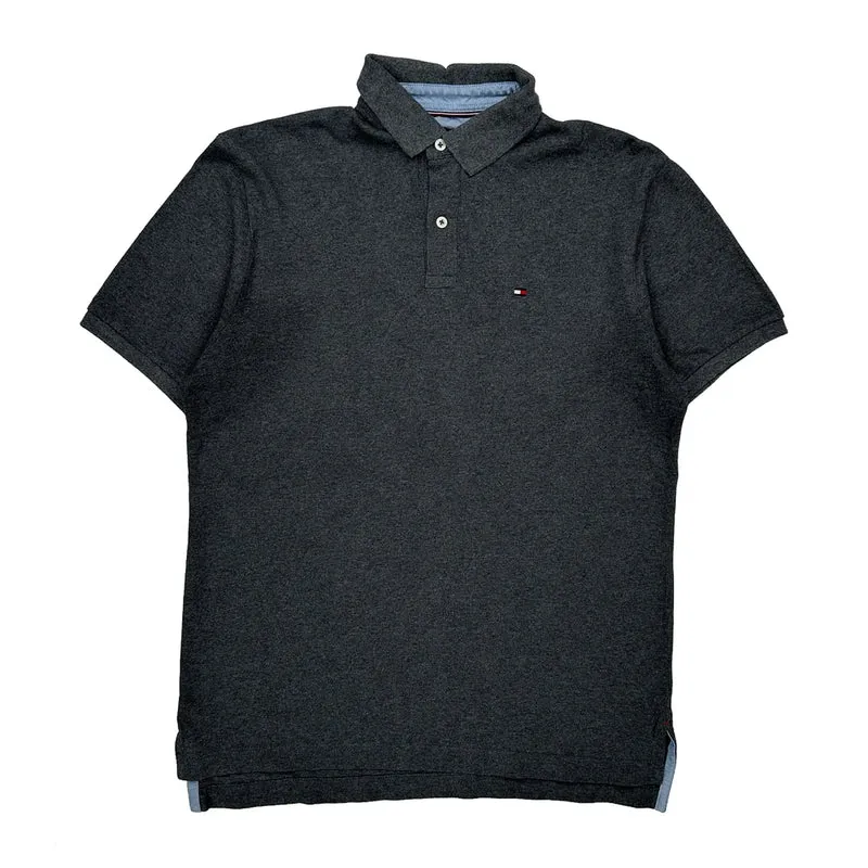 Tommy Hilfiger Polo Shirt - Medium Grey Cotton