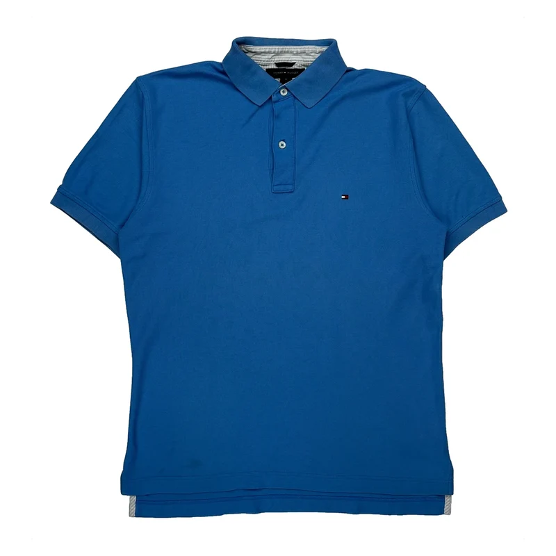 Tommy Hilfiger Polo Shirt - Medium Blue Cotton