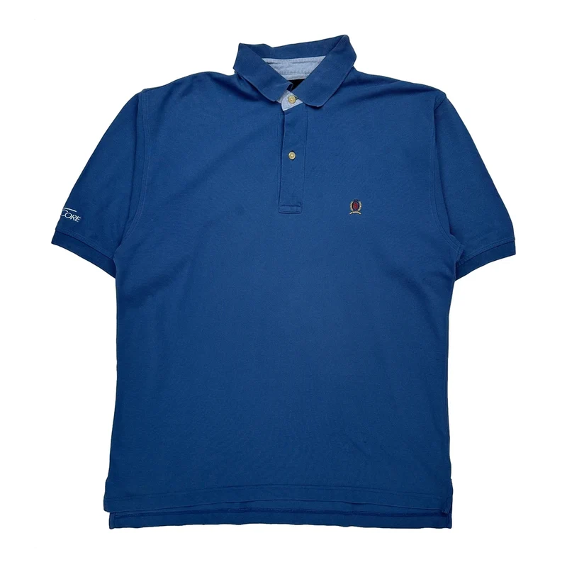 Tommy Hilfiger Tall Polo Shirt - XL Blue Cotton