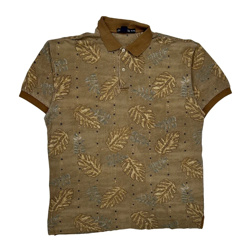 Nautica Polo Shirt - XL Brown Cotton