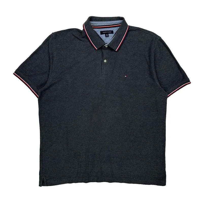 Tommy Hilfiger Polo Shirt - XL Grey Cotton