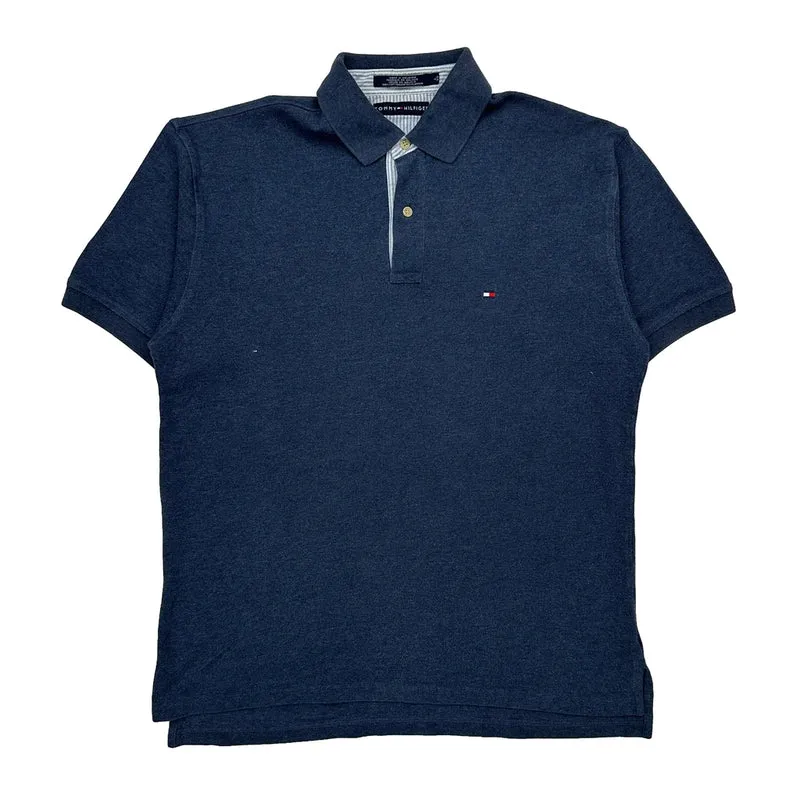 Tommy Hilfiger Polo Shirt - Large Blue Cotton