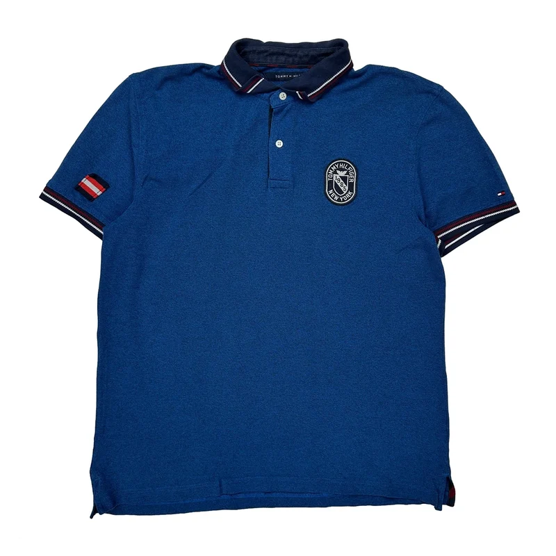 Tommy Hilfiger Polo Shirt - XL Blue Cotton