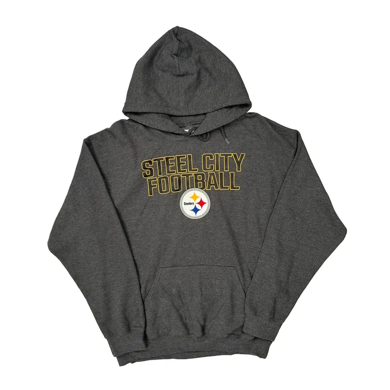 Steel City Football Nfl Hoodie - Large Grey Cotton
