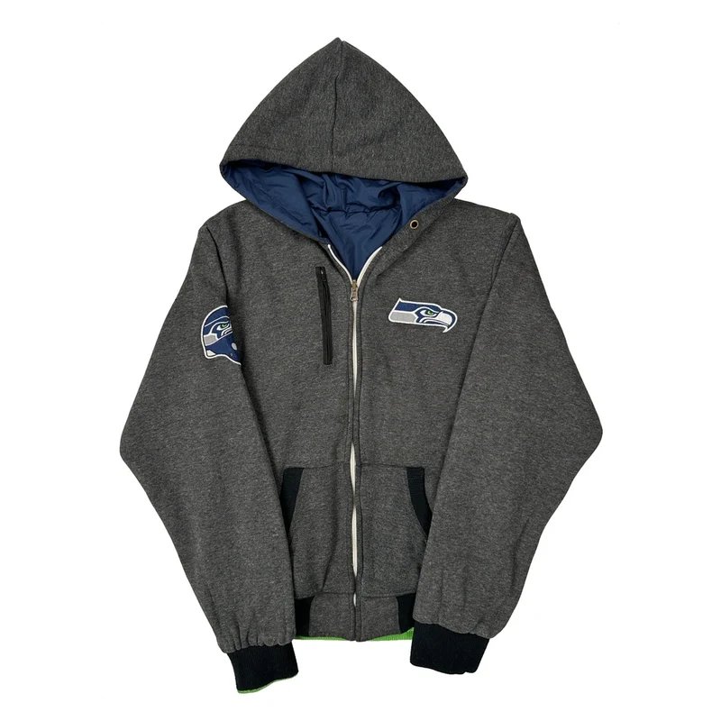 Seattle Seahawks Nfl Hoodie - Medium Grey Polyester
