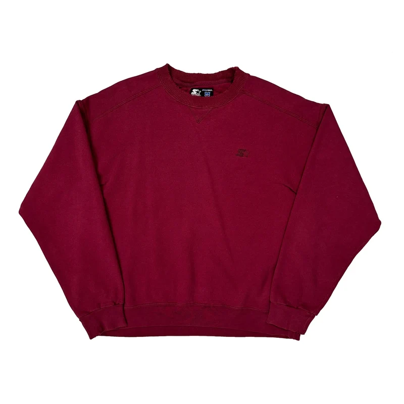 Heavyweight Starter Sweatshirt - Medium Burgundy Cotton