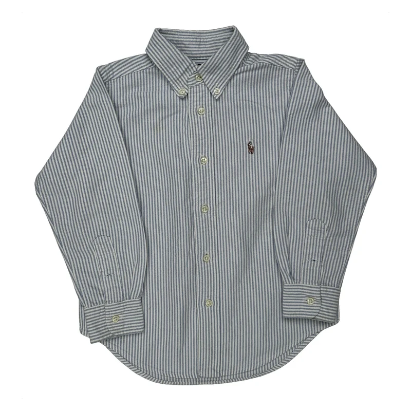 Age 3 Ralph Lauren Striped Shirt - XS Blue Cotton