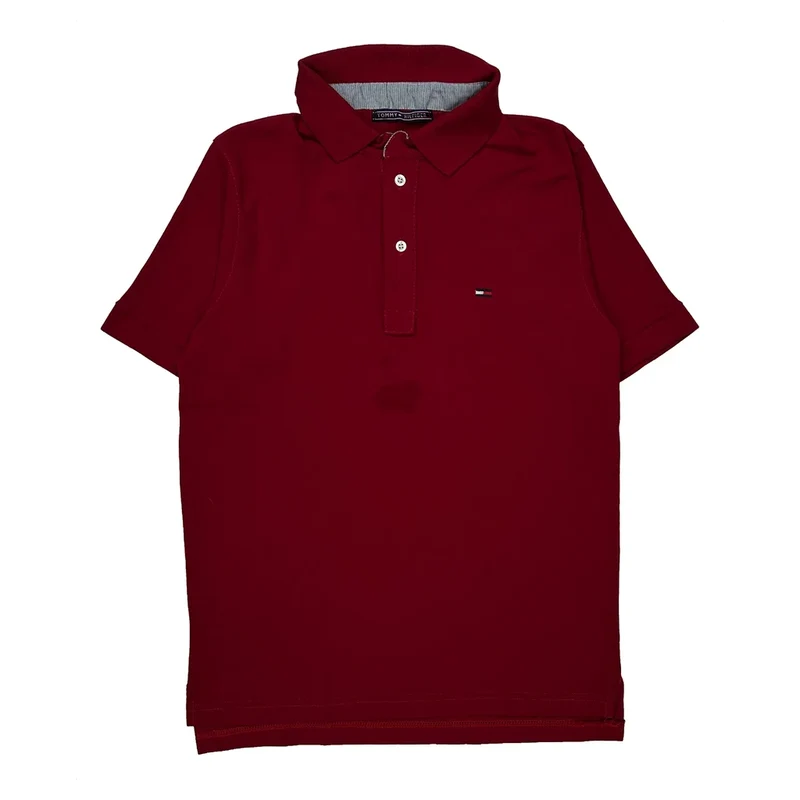 Tommy Hilfiger Polo Shirt - Small Red Cotton