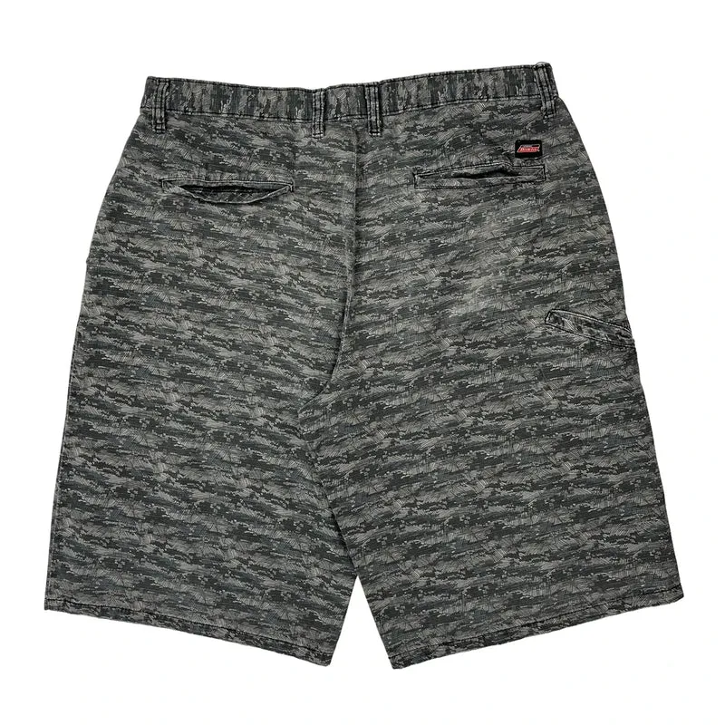 Dickies Camo Shorts - 34W 12L Grey Cotton