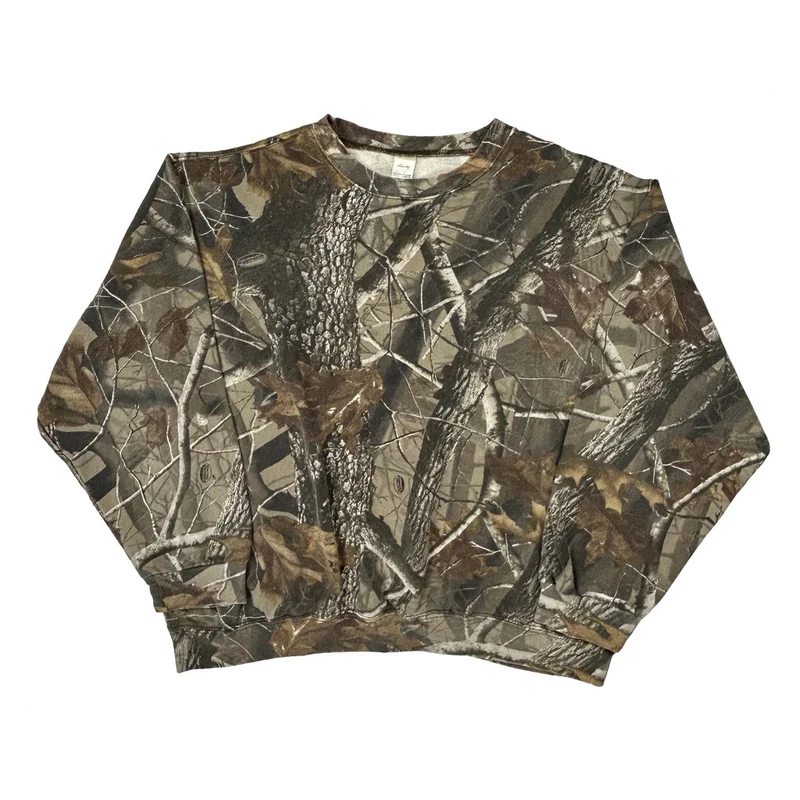 Mossy Oak Sweatshirt - XL Camo Cotton Blend