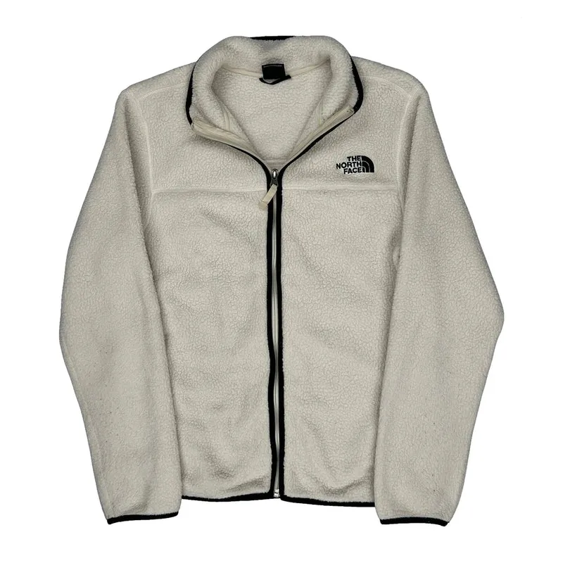 The North Face Fleece Jacket - Medium Cream Polyester