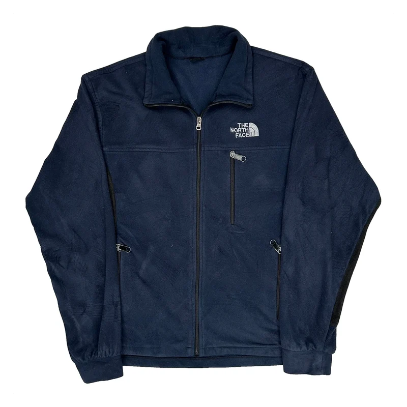 The North Face Fleece Jacket - Medium Navy Polyester