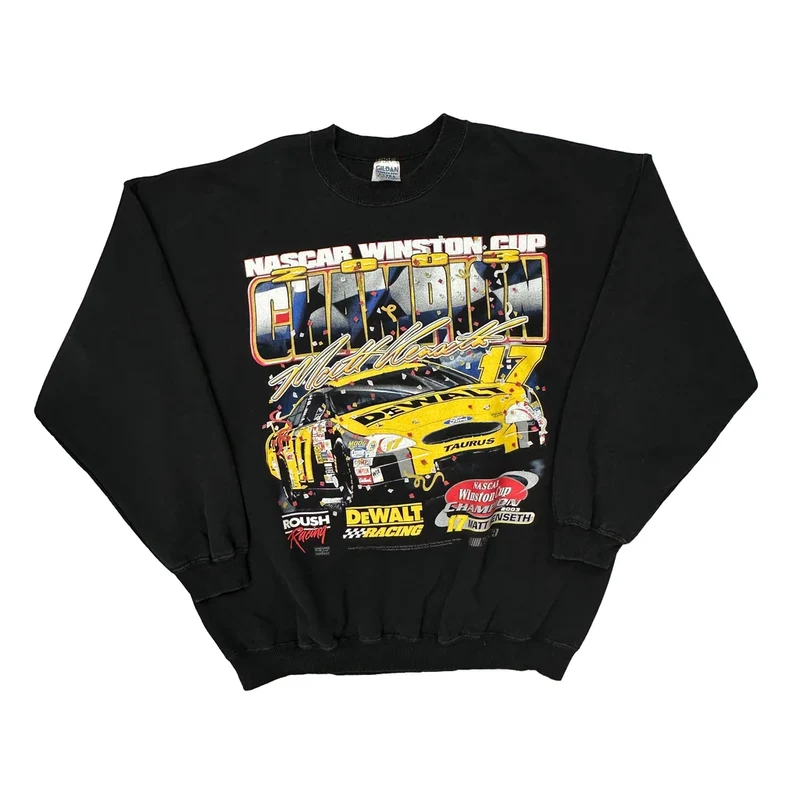 Nascar Winston Cup Champion Gildan Nascar Sweatshirt - XL Black Cotton Blend