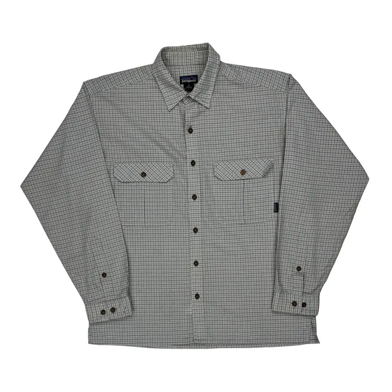 Patagonia Checked Shirt - Medium Grey Cotton