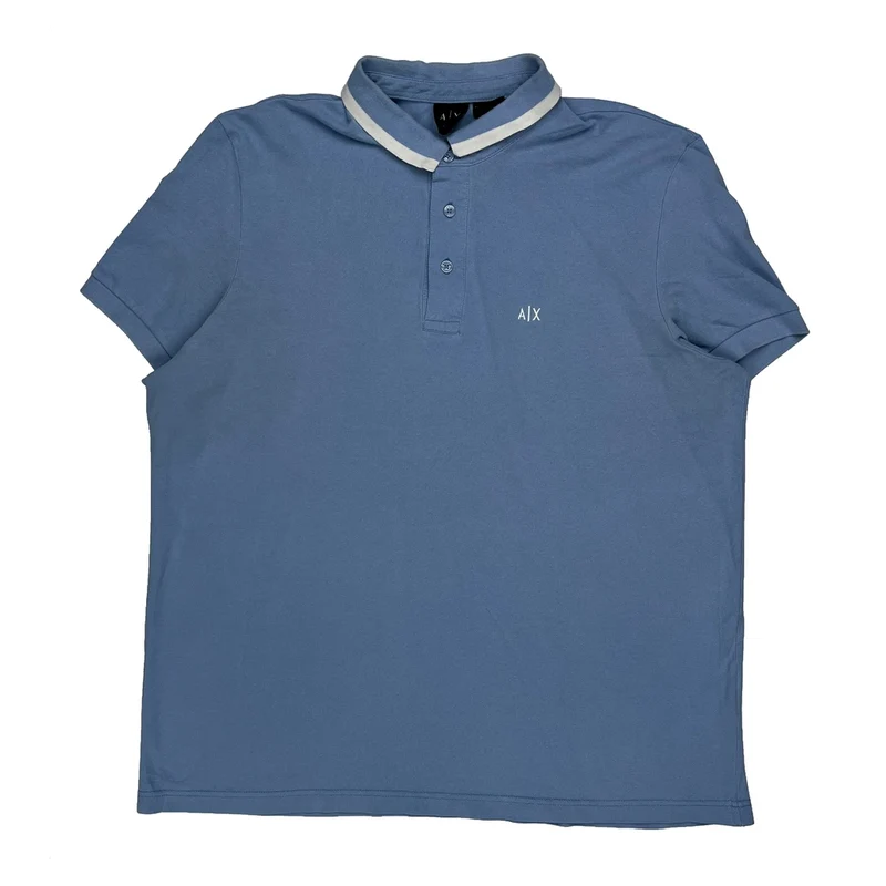 Armani Exchange Polo Shirt - 2XL Blue Cotton