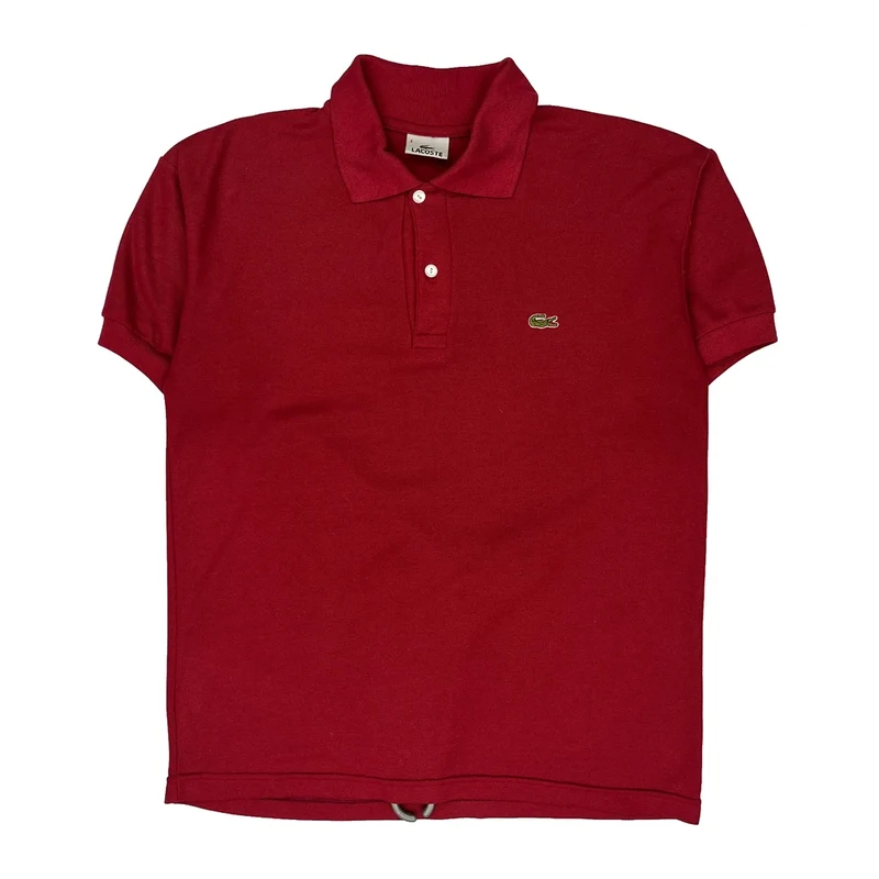 Lacoste Polo Shirt - Medium Red Cotton