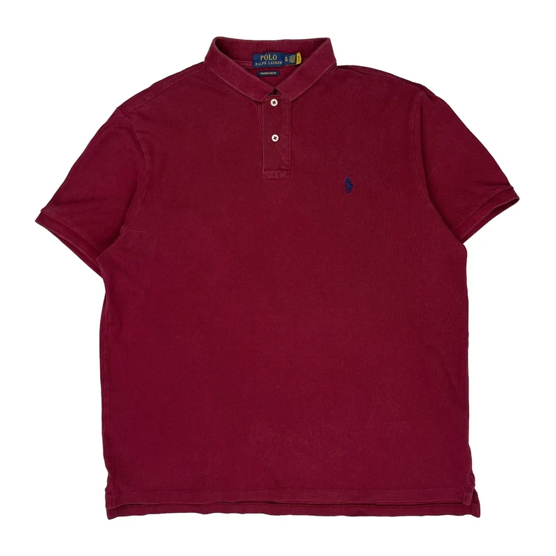 Polo By Ralph Lauren Slim Fit Polo Shirt - XL Red Cotton