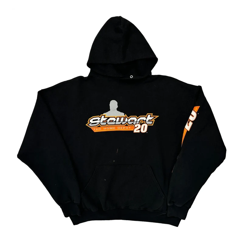 Tony Stewart Winners Circle Nascar Hoodie - XL Black Polyester Blend
