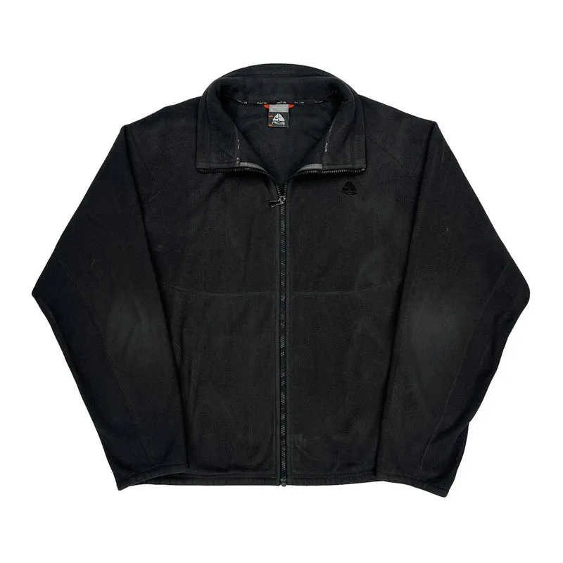 Therma Nike Acg Fleece Jacket - Large Black Polyester