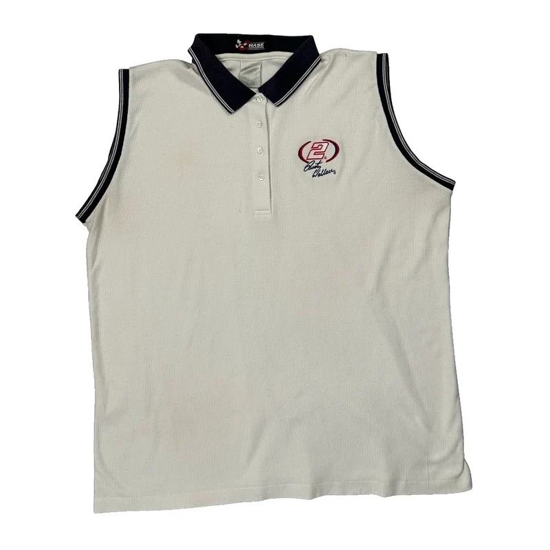 Nascar Chase Authentics Nascar Polo Shirt - 2XL White Cotton