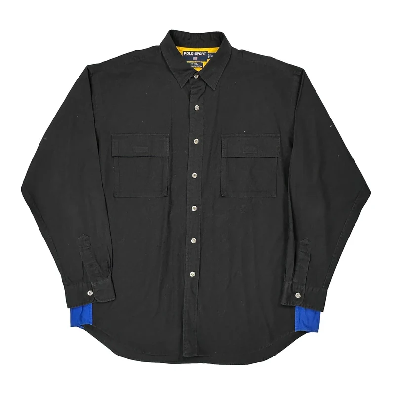 Polo Sport Shirt - XL Black Cotton