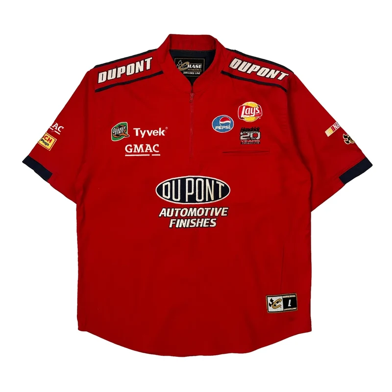 Dupont Automotive Finishes Chase Authentics Nascar Shirt - Large Red Cotton Blend