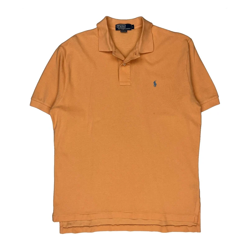 Polo By Ralph Lauren Polo Shirt - Large Orange Cotton
