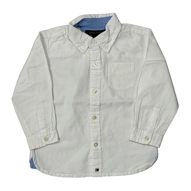 Age 18 Months Tommy Hilfiger Shirt - 2XS White Cotton